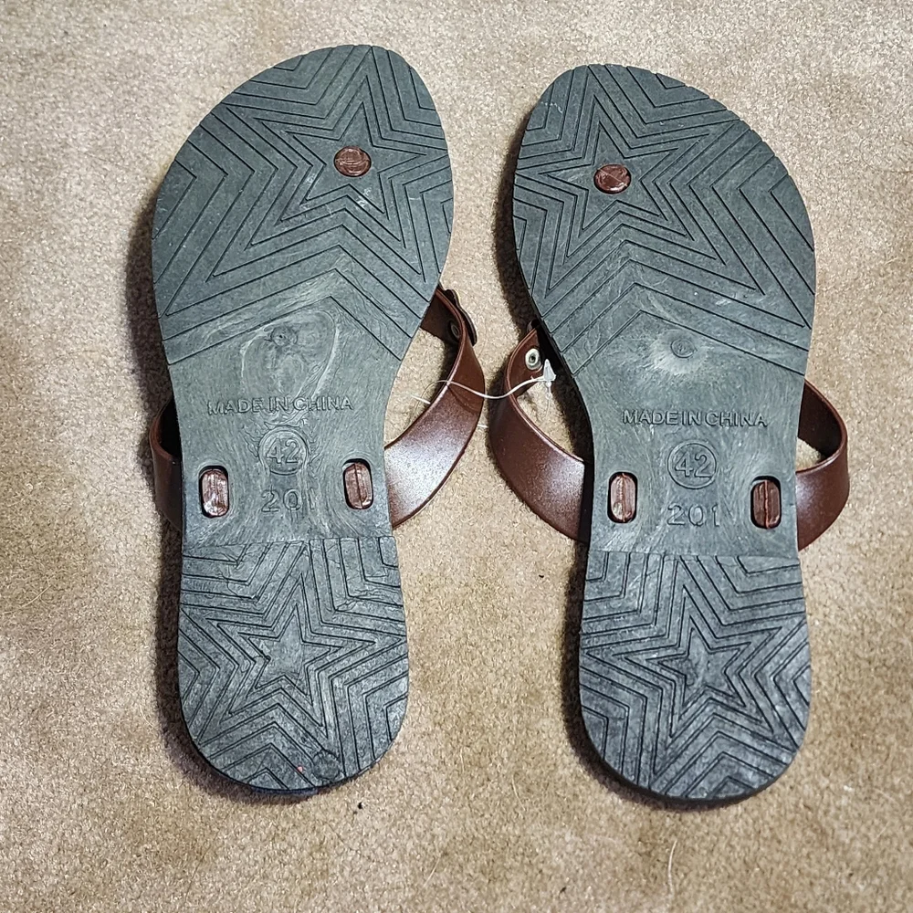 Colorful Thong Flip Flops Sz 9 - Picture 4 of 7